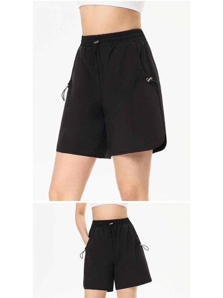 Women's High-Waisted Quick-Dry Capri Fitness Shorts