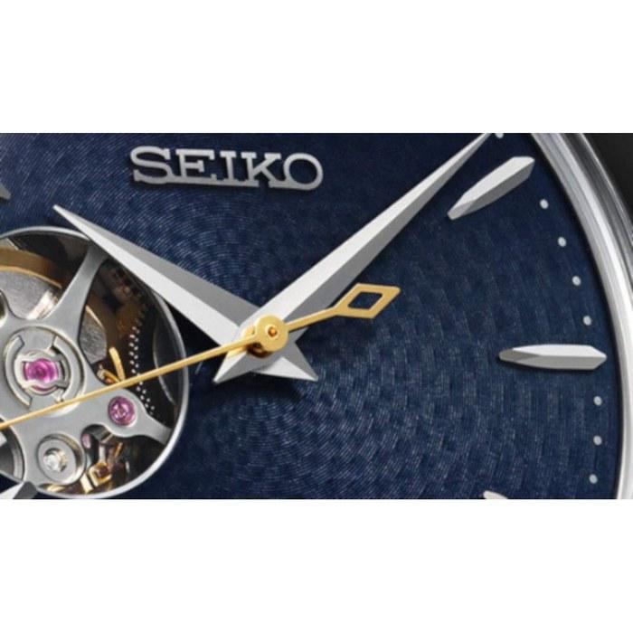 Seiko Presage Automatic Blue Dial Blue Leather Women's Watch SSA785J1, 41mm