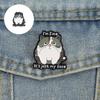 Broche Épingle Visage de Chat de Dessin Animé Avec Design Hilare « Ça Va, C'est Juste Mon Visage » Épingle Émaillée Pour Accessoire de Mode Cadeau