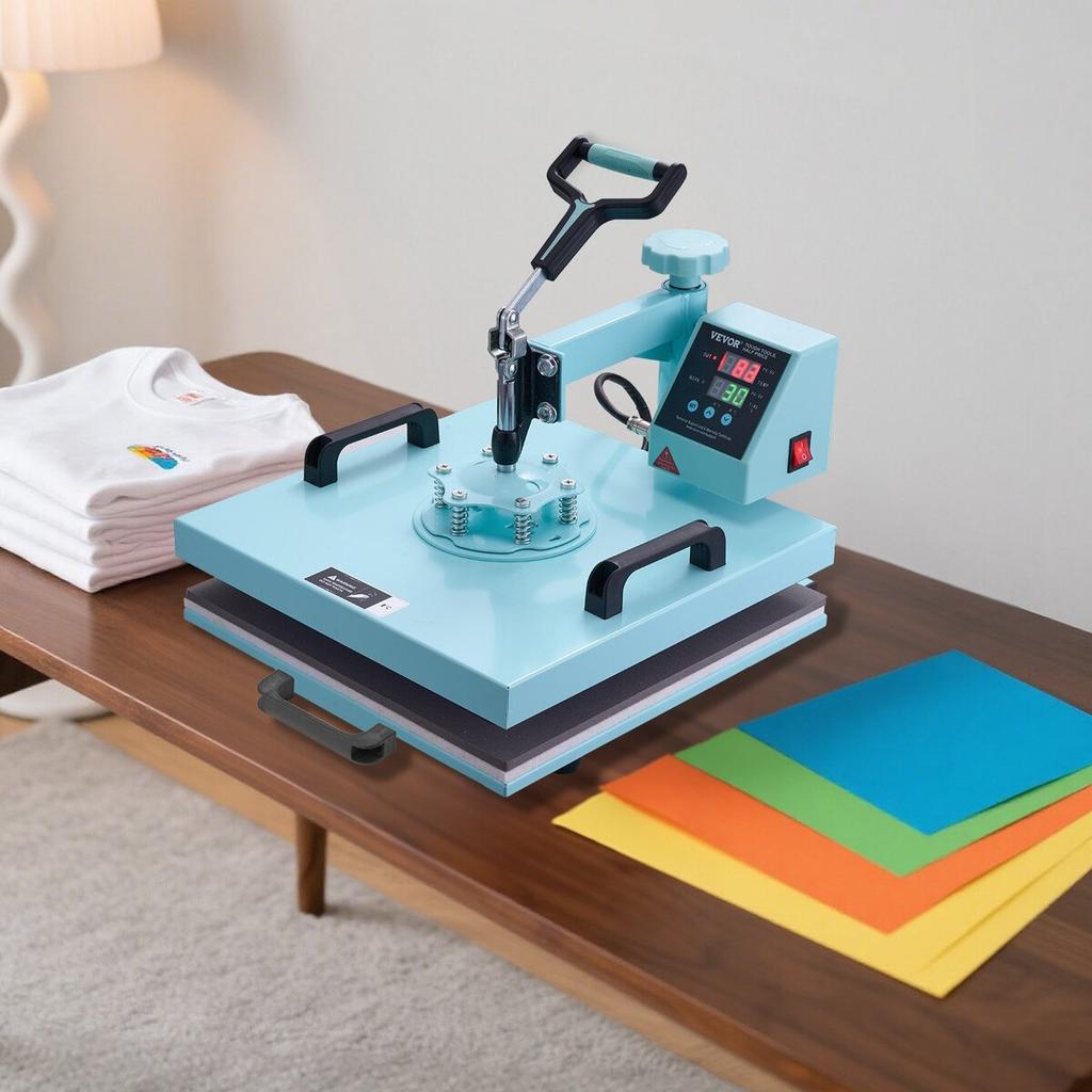 Heat Press Machine 15x15 In 5 In 1 with 30oz Tumbler Press T-Shirts Green