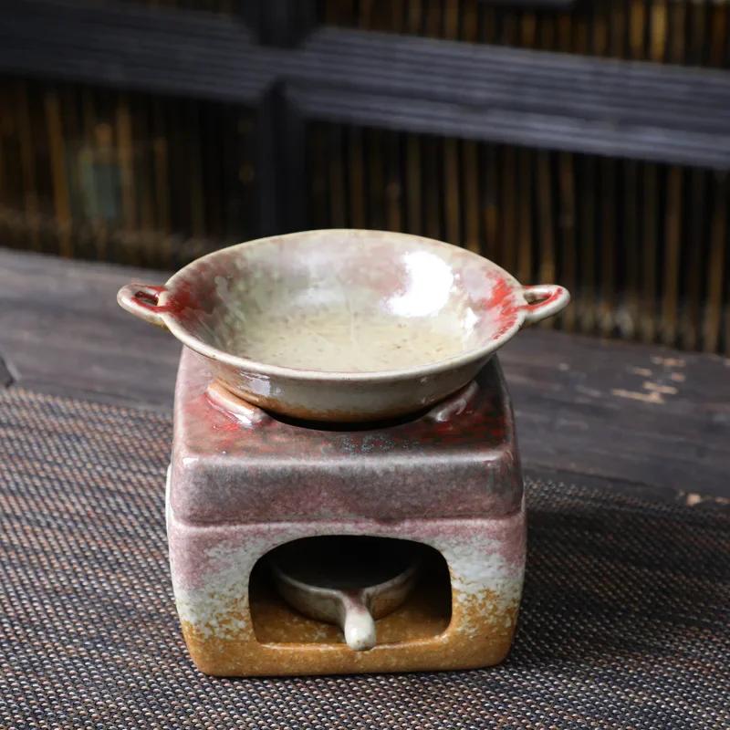 Ceramic Incense Burner Vaporizer Candle Holders Sandalwood Essential Oil Awakening Tea Roasting Tea Stove Burners Home Fragrance