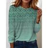 Women's T shirt Long Sleeve Crew Neck Long Sleeve Tunic Streetwear Casual Print Regular Tops