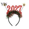 2027 Digital Headband Hair Hoop, Non-Slip with Adjustable Star And Number Design, New Year Eve Hoop Holiday for Christmas Parties Adults Kids