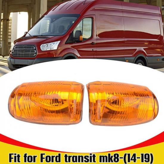 Side Mirror Turn Signal Light Yellow For Ford Transit 150 250 350 350HD 2015~21