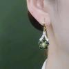 New Summer Luxury Green Crystal Flower Earrings for Women, Fashion Personalized… More