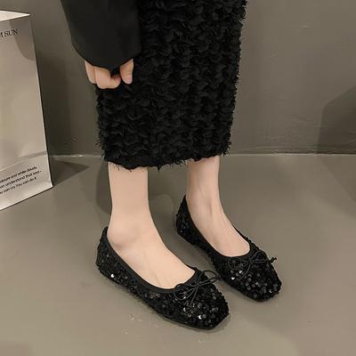 Lente- en Zomerschoeisel Plus Size Comfortabele Platte Paillettenschoenen Damesschoenen