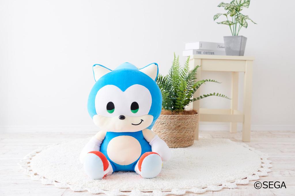 SEGA Fave SONIC FRIENDS Mochi Fluffy Plush L Sonic &