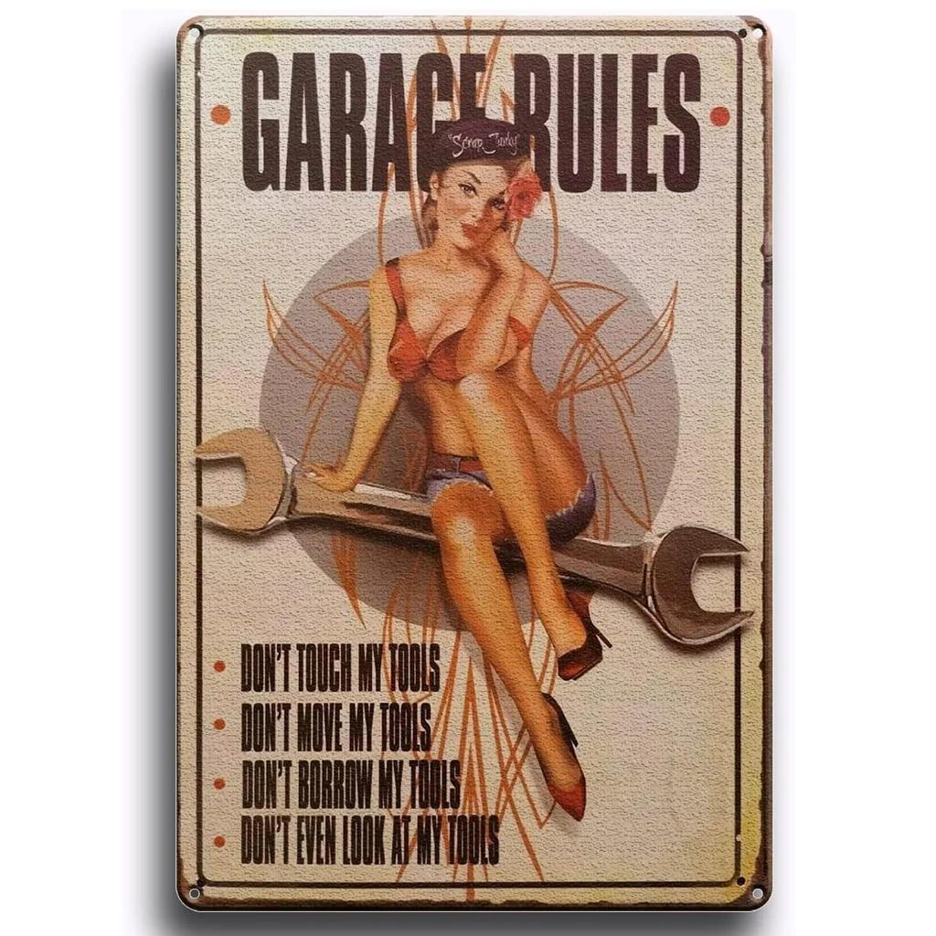 Metal Tin Signs Plaque Pinup Garage Wall Decoration Vintage Iron Painting Art Posters for Man Cave Home Cafe Garage Club Bar