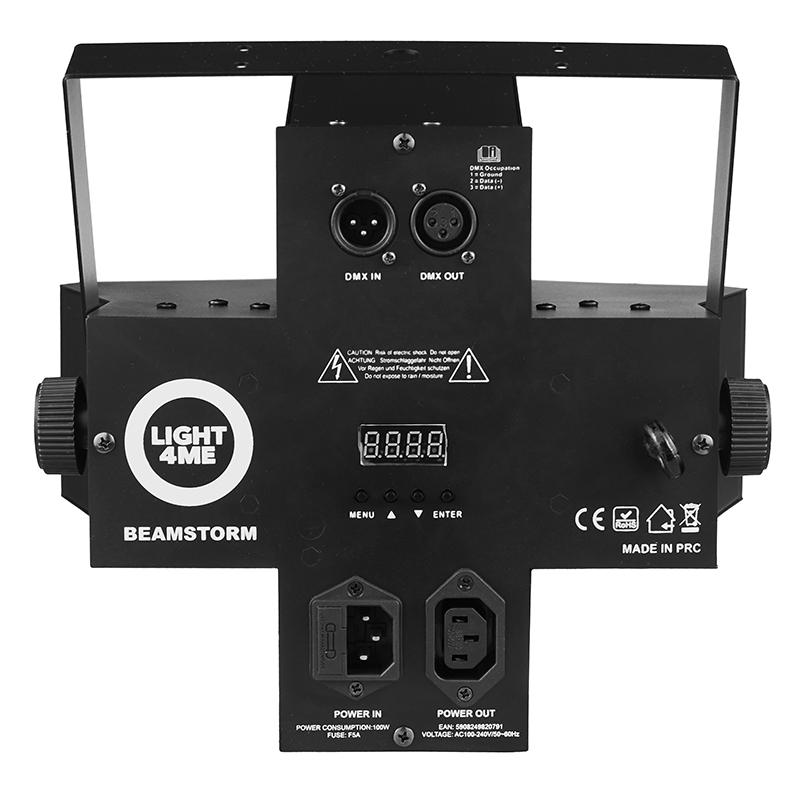 Light4Me Beamstorm LED RGB-W Lichteffekt Dynamische Beleuchtung für Party Fernbedienung