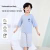 Dingguagua Boys' Summer Pure Cotton Short Sleeve Pajama Set