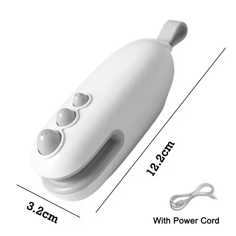 

Мини-запайщик пакетов с USB-зарядкой, ручной запайщик пластиковых пакетов 2-в-1, термозапайщик для пакетов со снеками, фруктами, специями белый