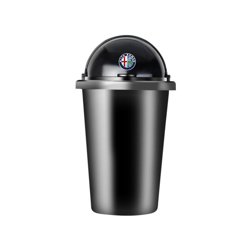 1pc ABS Portable Car Trash Bin Can Rubbish Container Storage Box Bucket For Alfa Romeo 147 159 Sportiva Stelvio Auto Accessories ghi855