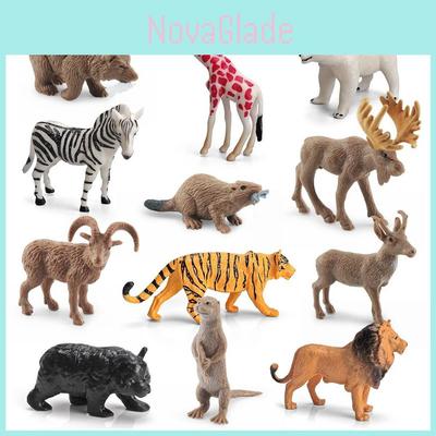 Pvc Chameleon Elephant Lion Figurines Set With Static Design For Classroom Teaching And Home Decor