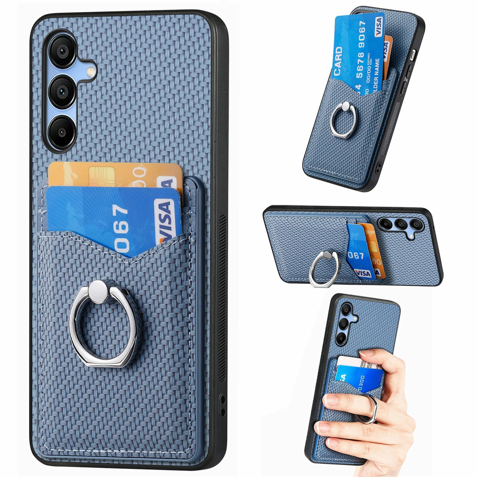 

For Samsung Galaxy A16 4G/5G Case Card Slots Ring Holder Kickstand Phone Cover C