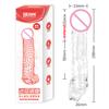 Highly Elastic Silicone Penis Extender Sleeve Reusable Dildos Condom Delay Ejaculation Dick Enlargement Sex Toys for Men