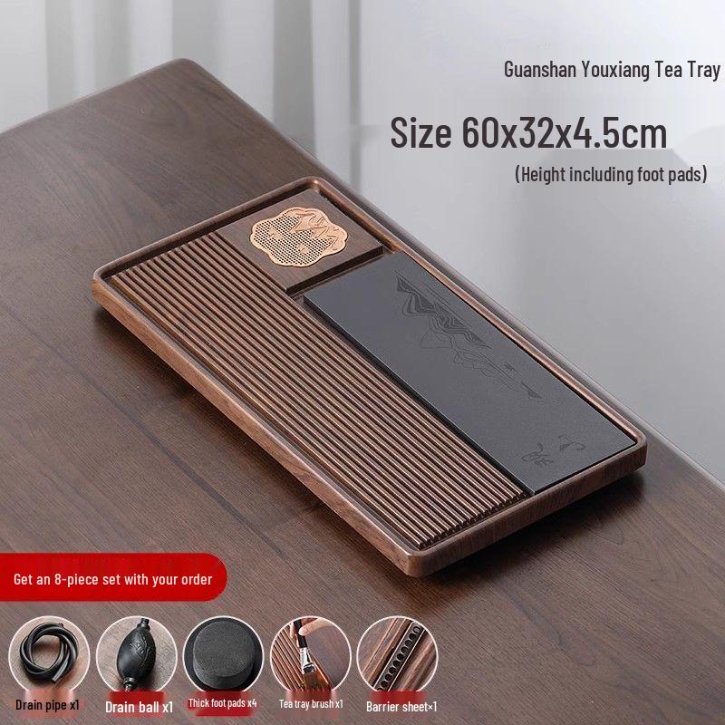 High-End Imitation Bakelite Tea Tray Set: Solid Wood and Bamboo Design for Home & Office Use, 2026 Edition.