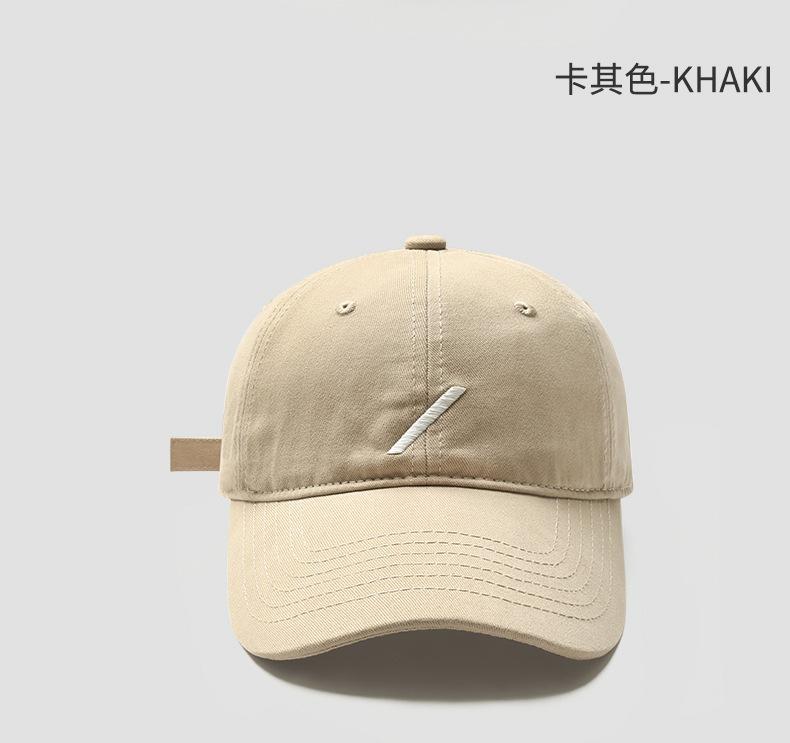 2025 early spring cap big face show small face wide brim big head circumference increase deepen slash embroidery baseball Adjustable хаки