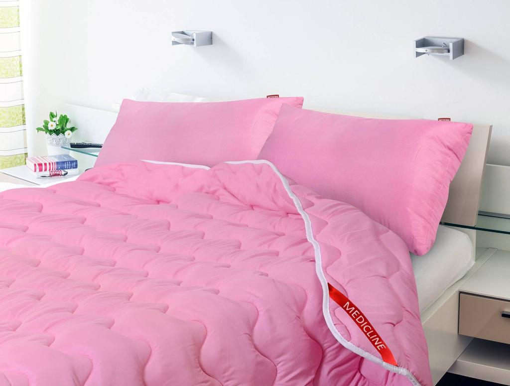 Pillow + Duvet Set All Year Round Pink Microfiber