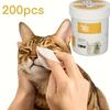 200pcs Pet Eye Wet Wipes - Cat Eye Cleaner: Removing Tear Stains, Durable Polyester Material, Safe For Cats
