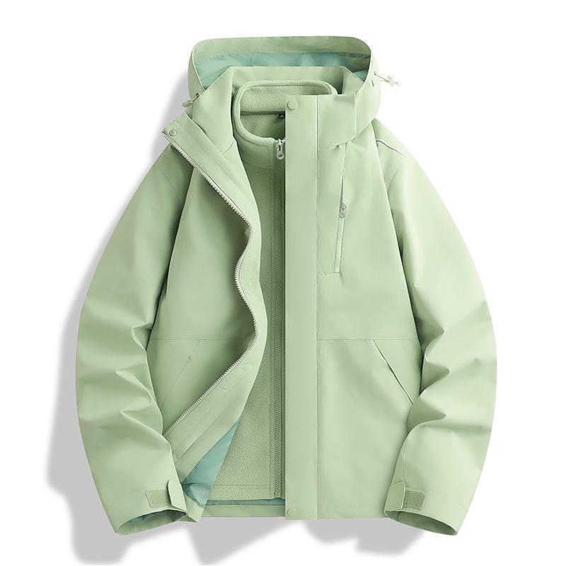 Unisex 3-in-1 Waterproof Windproof Mountaineering Jacket