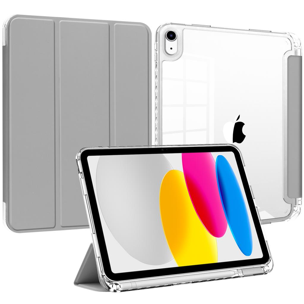 Hot Sale Transparent Acrylic Silicone Leather Case With Pen Slot Tablet Case for Ipad Air 4/5 10.9/ Pro 11 Tablet Covers Cases
