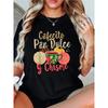 Women's T-Shirt Short Sleeve Round Neck Top with Coffee, Dessert & Marigallo Gossip PrintCasual Cultural Fashion Tee