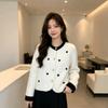 Temperament love sweater jacket women's 1011 autumn and winter new versatile loose imitation mink velvet knitted cardigan