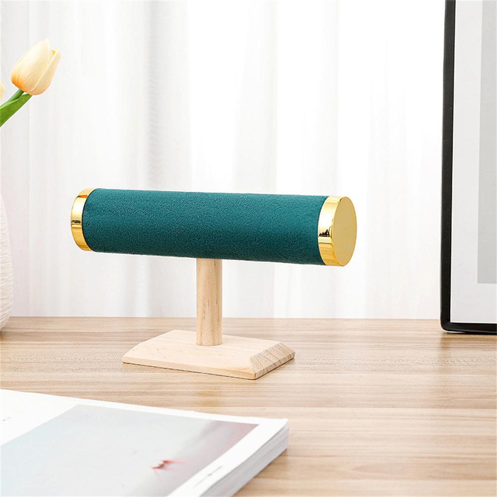 Jewelry Display Stand for Bracelets Bangles with Wooden Base Showcase Organizer Rack