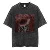Vintage Washed Anime The Summer Hikaru Died Yoshiki Graphic T-shirt Men Women Printed Tee Summer Casual Fashion Clothing Tops Streetwear
