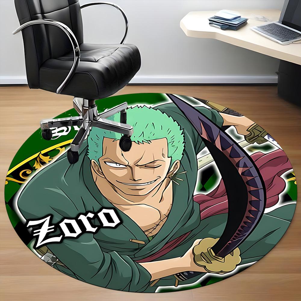 Zoro, StrawHatLuffy Office Round Area Rug, Indoor Mat Suitable For Office, Under Office Chairs Bedroom Living Room Home Decor, DT1212067