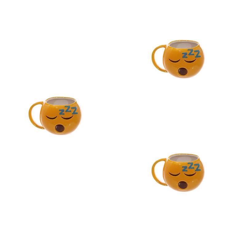 ספל קרמיקה גחמני עם פנים מחייכות ועצובות לבית, למשרד ולשימוש יומיומי
