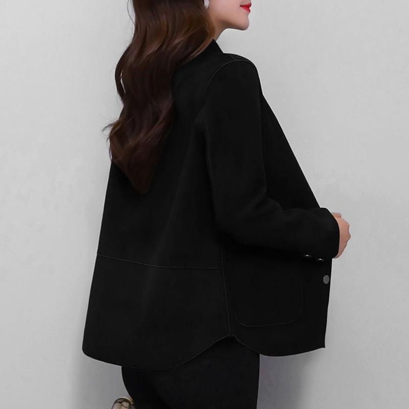 Fashionable Double-faced Woolen Coat Women's Jacket with Slim-cut Design for Spring