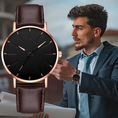 Vogue Elegant Stainless Steel Ultra Thin Male Business Luxury Accessories Mesh Quartz Watch Men