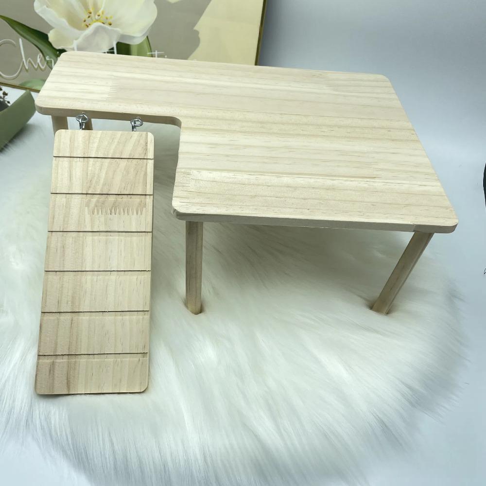 DIY Stairs Toy Jumping Board Hamster Pet Climbing Toy New Wooden Ladder Platform  for Small Pets