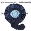 Satin Nightcap with Ribbon Bowknot, Double-Sided Silk Hair Cap, Leopard Print