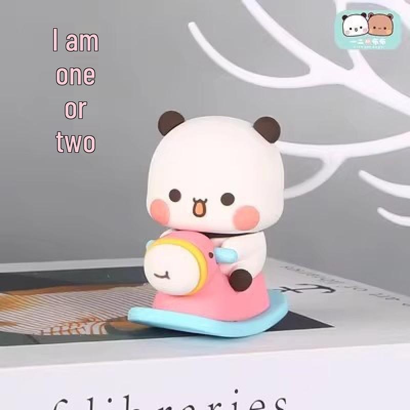 

Панда И Эр и Бу Бу Мультяшная Фигурка - Милое Аниме Украшение для Машины и Модная Настольная Кукла