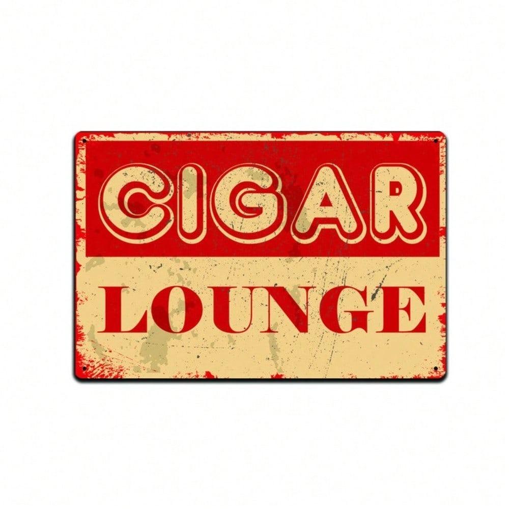 Vintage Cigar Tin Sign Metal Wall Art For Man Cave Bar Garage Decor Rustic Retro 12x8 Inch