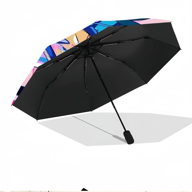KPop Demon Hunters Print Automatic Open Close Umbrella, Portable Foldable Umbrella, for Outdoor Commute Camping Trip, Ideal Birthday Gift