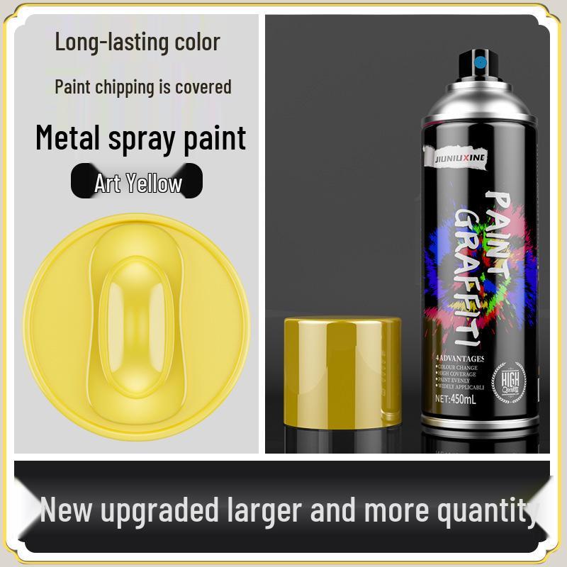Rustproof Metallic Hand-Spray Paint: Anti-Corrosion, High-Temperature, Waterproof, White Refinishing for Rust Removal