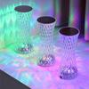 Kristall Tisch Lampe RGB Nachtlicht Kleine Taille Projektor USB Touch Lampe LED Romantische Diamant Atmosphäre Licht Zimmer Dekoration