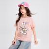 Girls' Cartoon Rabbit Print Short Sleeve T-Shirt