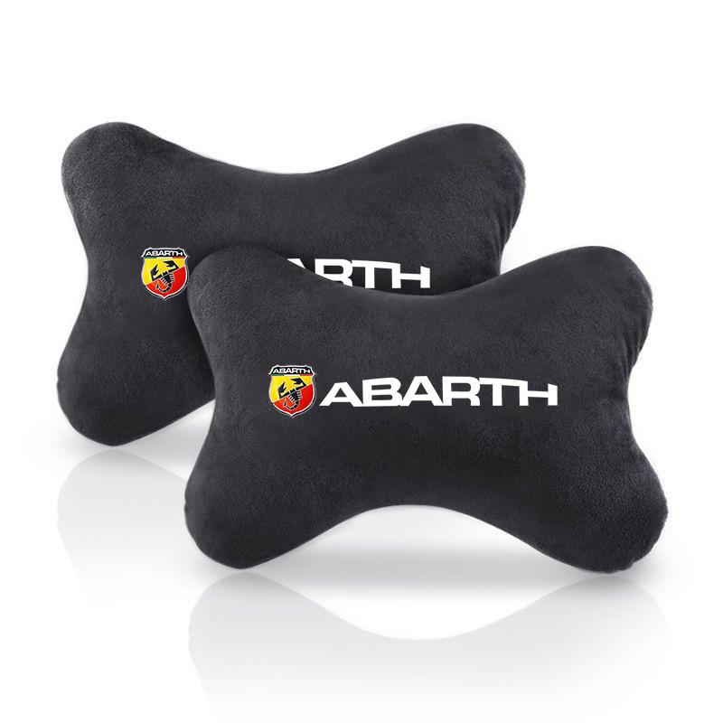 Car Seat Neck Pillow Headrest Seat Belt Shoulder Safety Pad Protector For Fiat Abarth 124 Spider 500 595 695 C Auto Accessories