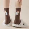 Winter Autumn New Year Tube Socks Cartoon Zodiac Year Cotton Socks Year of The Horse Socks  Women