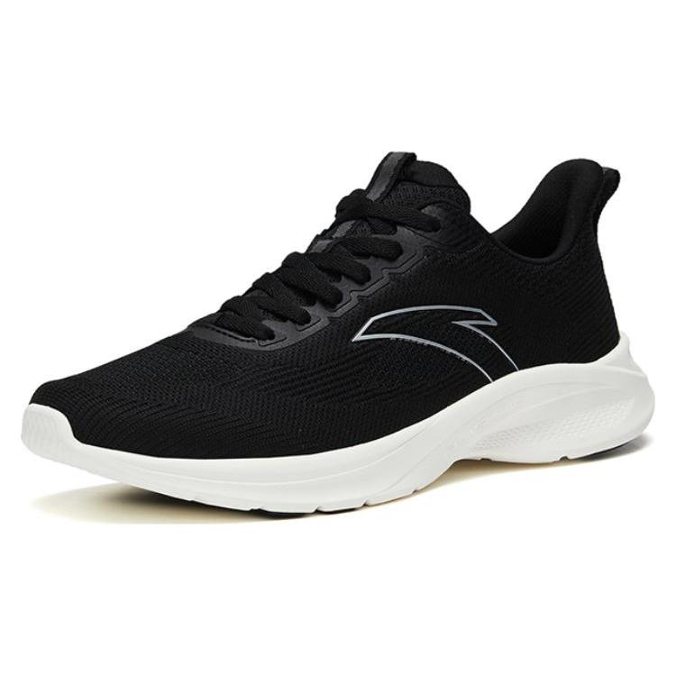 New Anta Running Collection Durable Breathable Low Top Running Shoes Black White 112325576-2