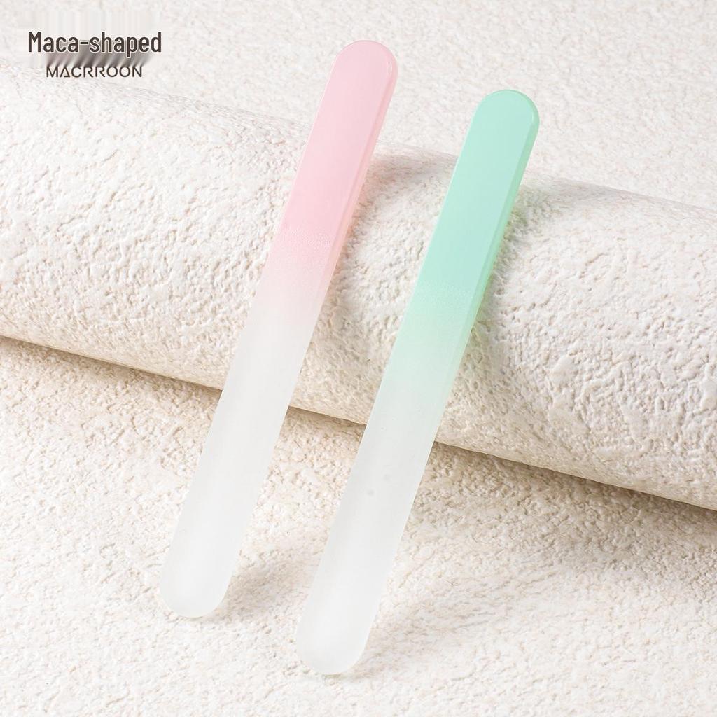 9cm Double-Sided Nano Glass Nail File – Fine Grit Mini Manicure Polisher