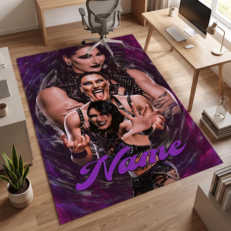 Rea (1) Tappeto da Ufficio Personalizzato con Nome Decorazione Elegante per Soggiorno Camera da Letto Cucina