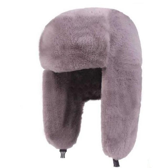 Women Winter Fur Caps Russian Female Thicker Warm Solid Soft Windproof Ear Flap Hats Accessories