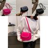 Trendy Black Felt Saddle Bag For Women Stylish Street Fashion Shoulder Bag