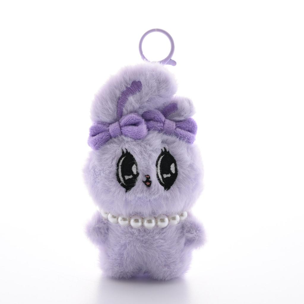 Adorable Big-Eyed Bunny Plush Toy Keychain - Coin Purse & Earphone Bag