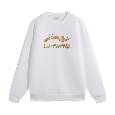 Li-Ning Versatile Round Neck Drop Shoulder Loose Pullover Fashion Sweatshirt Unisex Sweatshirt AWDVH35-8